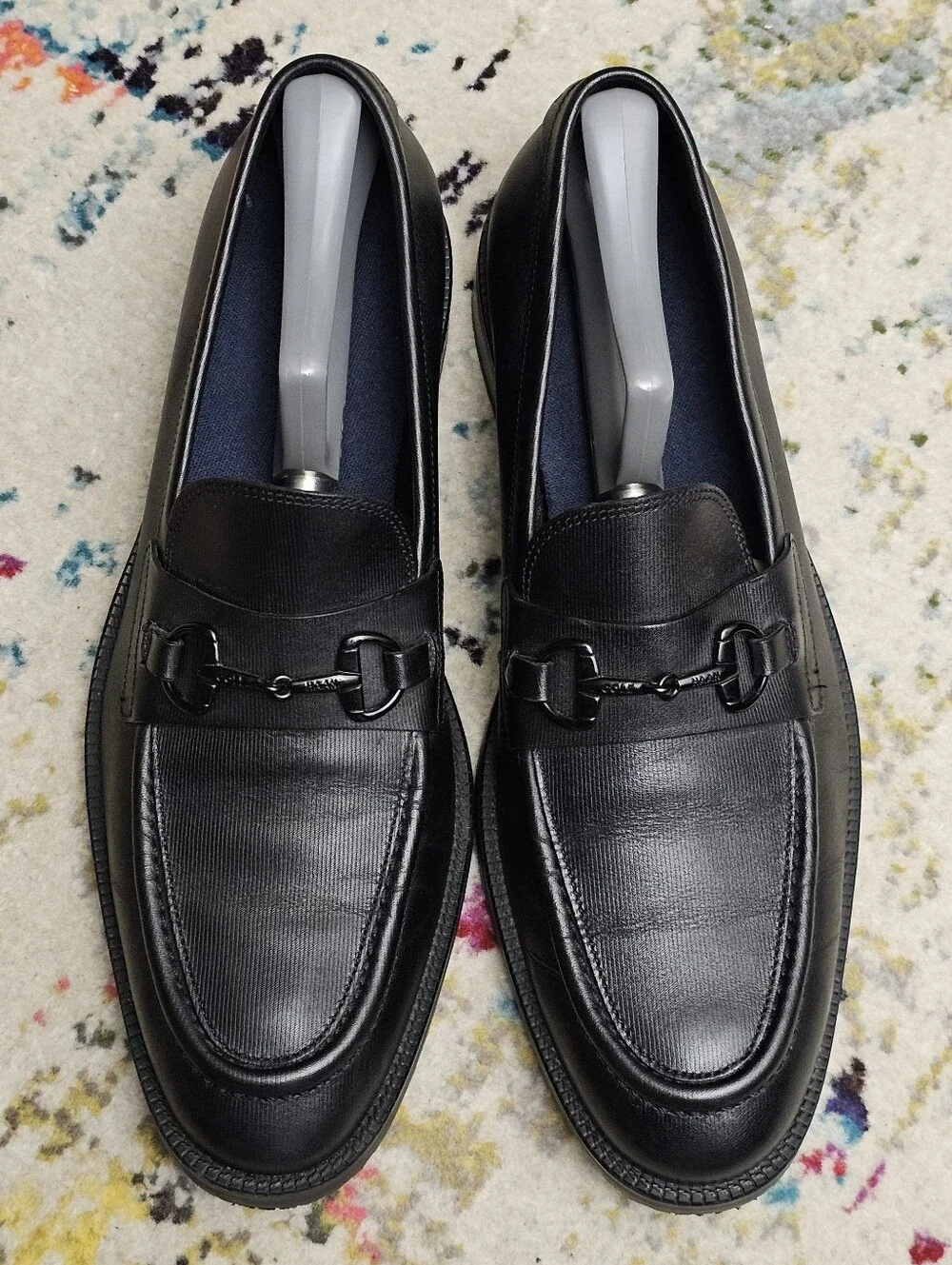 Cole Haan Men’s Size 9.5 M Modern Essentials Black Leather Bit Loafer C37717